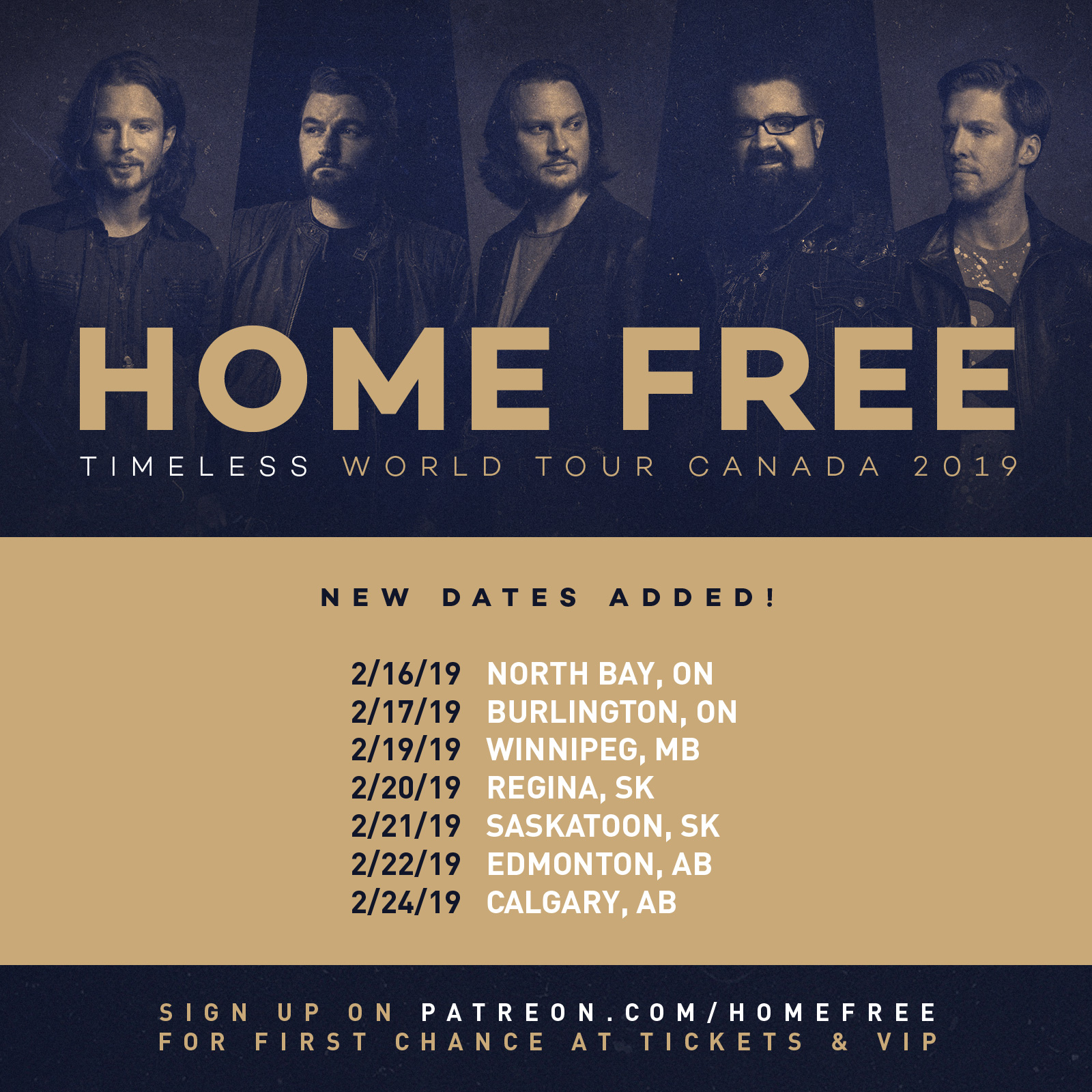 Home Free op 23 februari in RAI Theater, Amsterdam en nieuw album