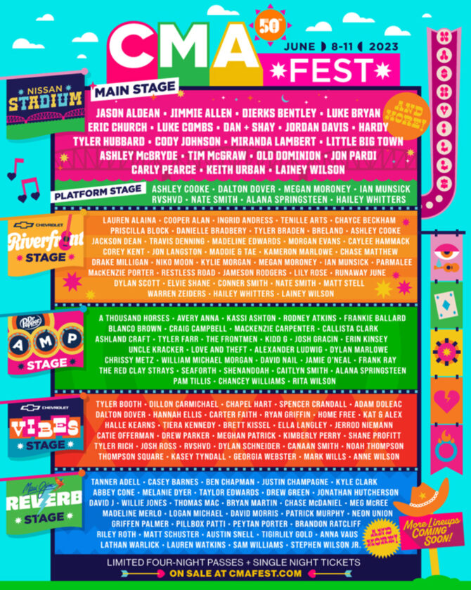 CMA Fest lineup 2023 bekendgemaakt NashvilleTV
